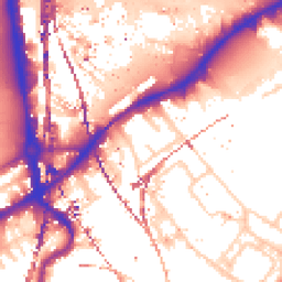 Daytime road noise heatmap for SW8 4DT