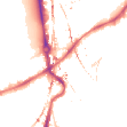 Night-time road noise heatmap for SW8 4EQ