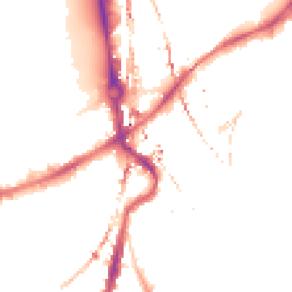 Night-time road noise heatmap for SW8 4EY