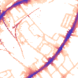 Daytime road noise heatmap for SW8 4JE