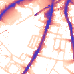 Daytime road noise heatmap for SW8 4RN