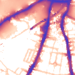 Daytime road noise heatmap for SW8 4SY