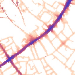 Daytime road noise heatmap for SW8 4TN