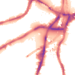 Night-time road noise heatmap for SW8 5GZ