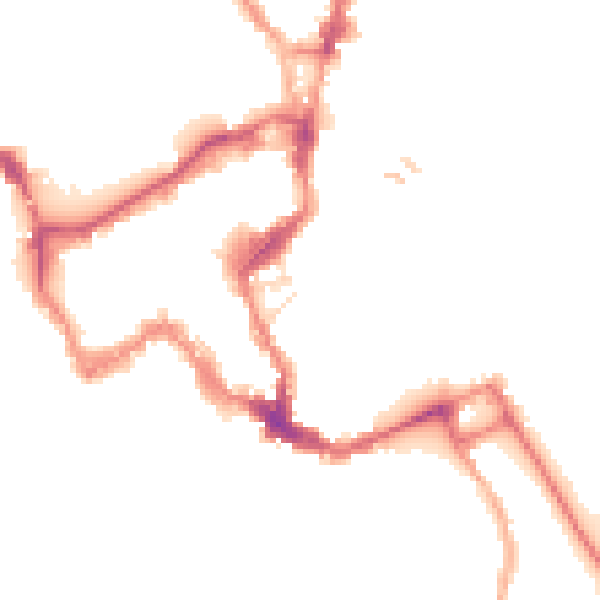 Night-time road noise heatmap for SY1 1DY