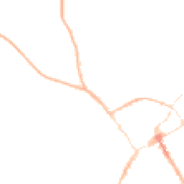 Night-time road noise heatmap for SY11 1AN