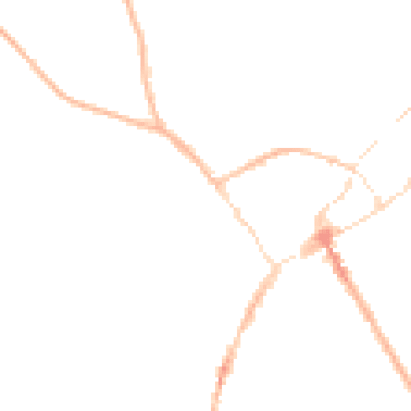 Night-time road noise heatmap for SY11 1AP