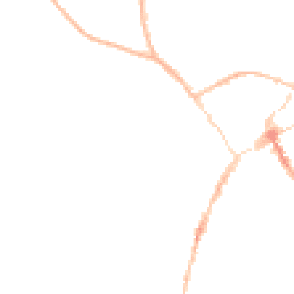 Night-time road noise heatmap for SY11 1AY