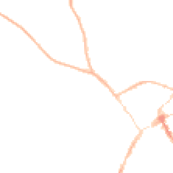 Night-time road noise heatmap for SY11 1BA