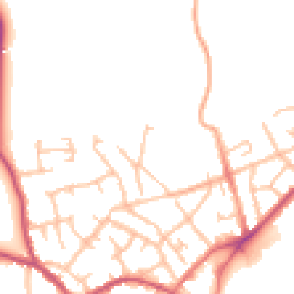 Daytime road noise heatmap for SY11 1DR