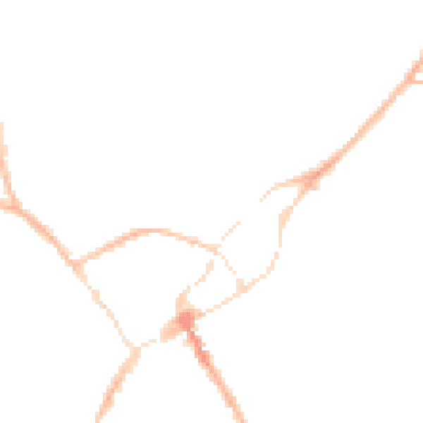 Night-time road noise heatmap for SY11 1NF