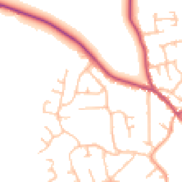 Daytime road noise heatmap for SY11 1SP