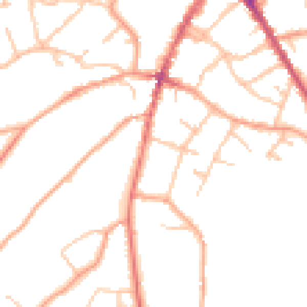 Daytime road noise heatmap for SY11 2AU