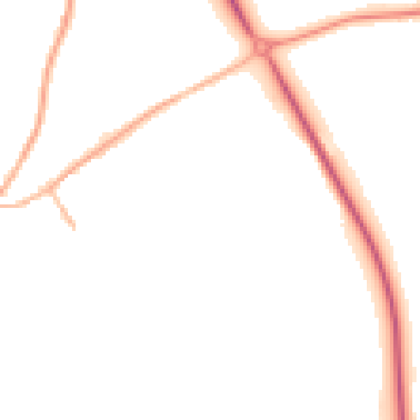 Night-time road noise heatmap for SY11 2UN
