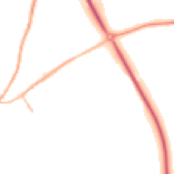Night-time road noise heatmap for SY11 2UP