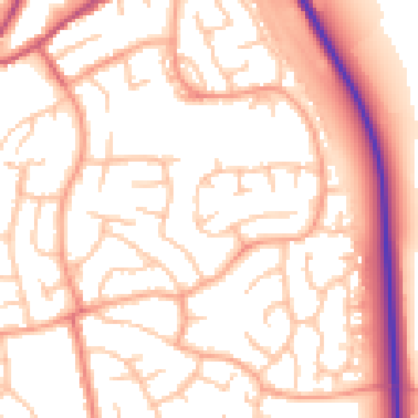 Daytime road noise heatmap for SY11 2XJ
