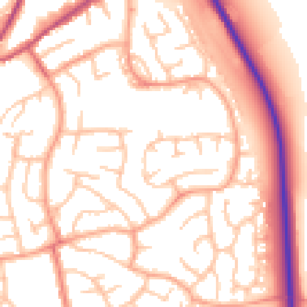 Daytime road noise heatmap for SY11 2XL