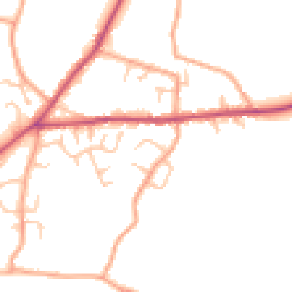 Daytime road noise heatmap for SY11 3DD