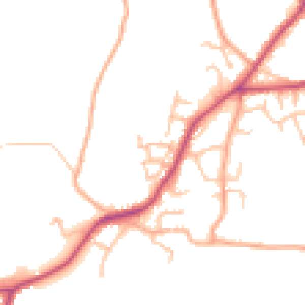 Daytime road noise heatmap for SY11 3FG