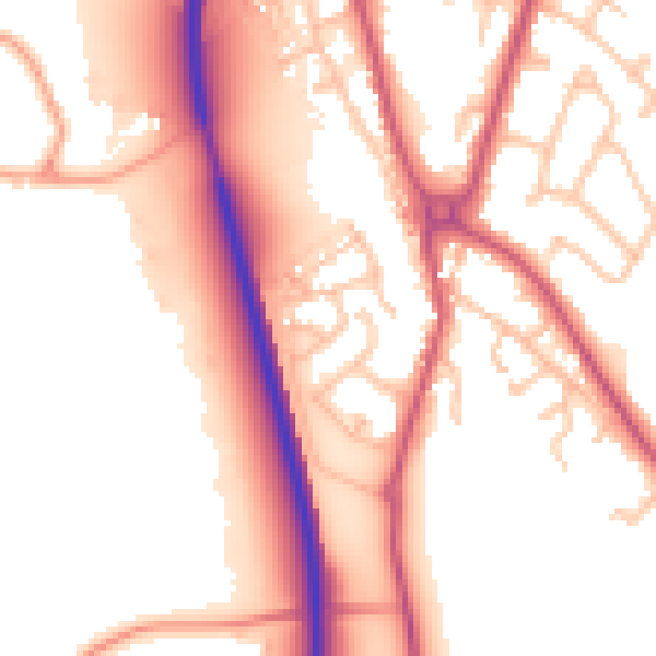 Daytime road noise heatmap for SY11 3GX