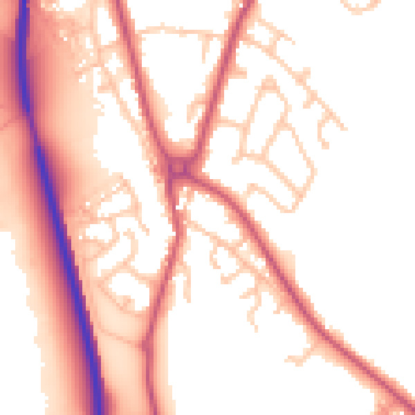 Daytime road noise heatmap for SY11 3JH