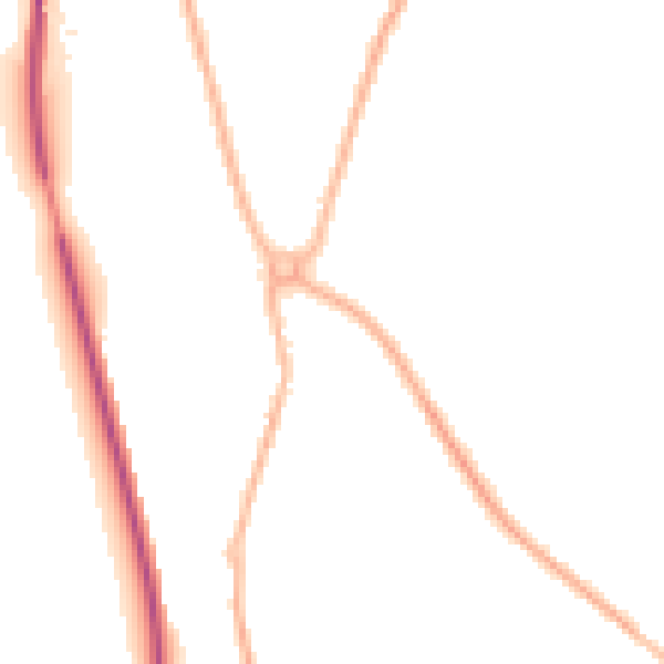 Night-time road noise heatmap for SY11 3JH