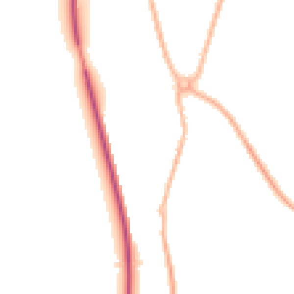 Night-time road noise heatmap for SY11 3JU