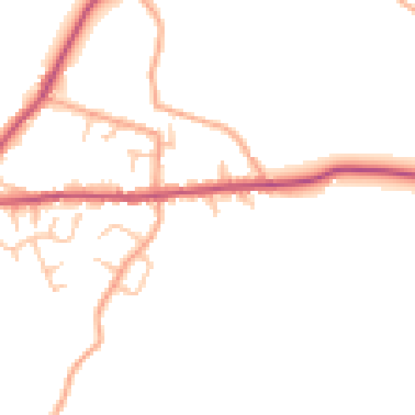 Daytime road noise heatmap for SY11 3LT