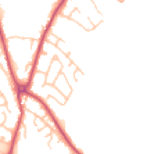 Daytime road noise heatmap for SY11 3PT