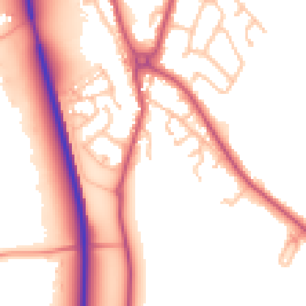 Daytime road noise heatmap for SY11 3QN