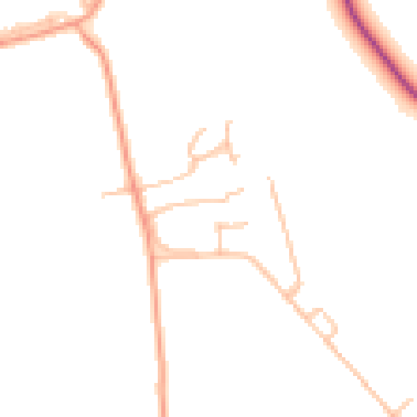 Daytime road noise heatmap for SY11 4AR