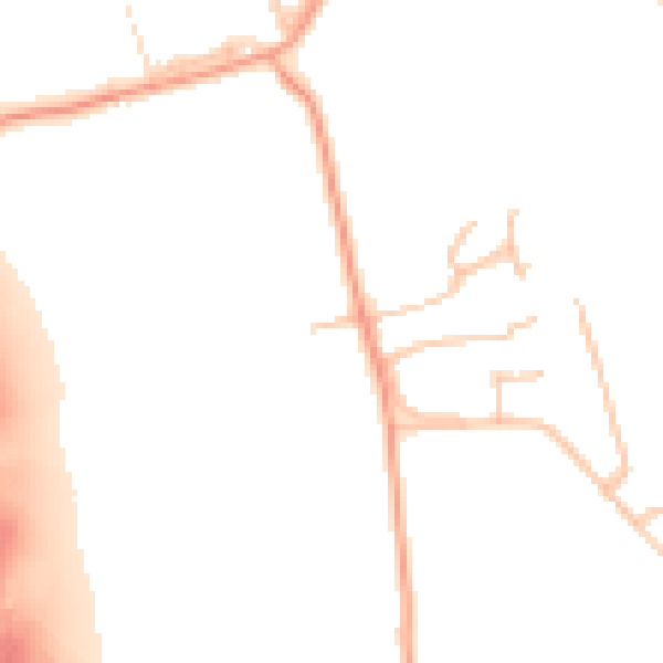Daytime road noise heatmap for SY11 4AU
