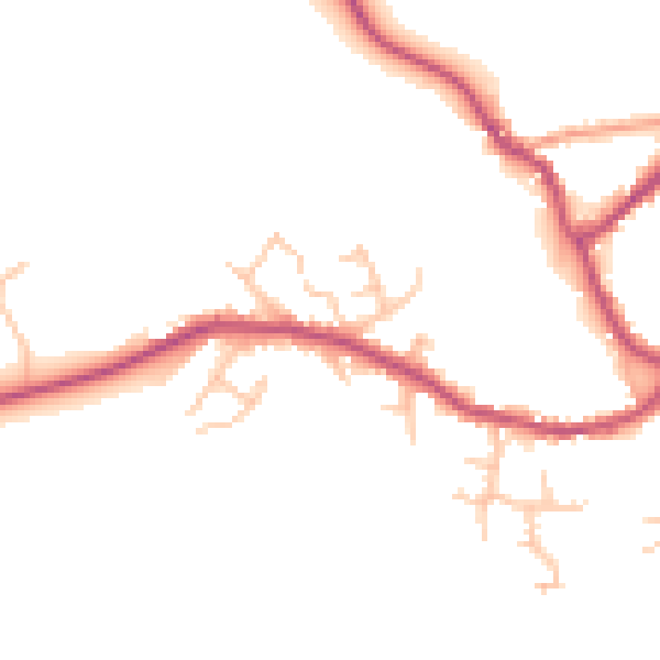 Daytime road noise heatmap for SY11 4BJ