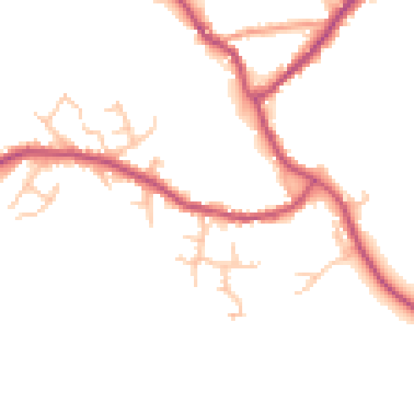 Daytime road noise heatmap for SY11 4BT
