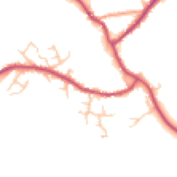 Daytime road noise heatmap for SY11 4BU