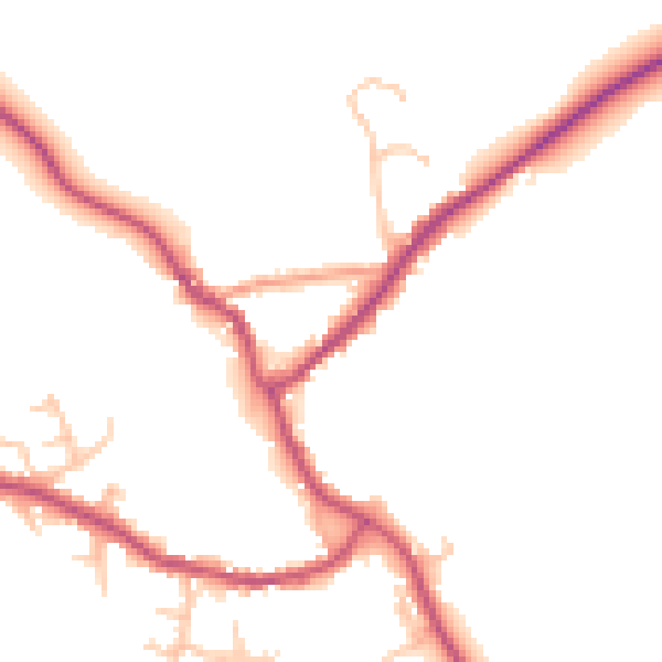 Daytime road noise heatmap for SY11 4DG