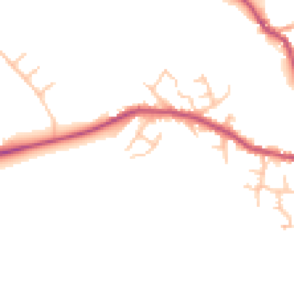 Daytime road noise heatmap for SY11 4DX