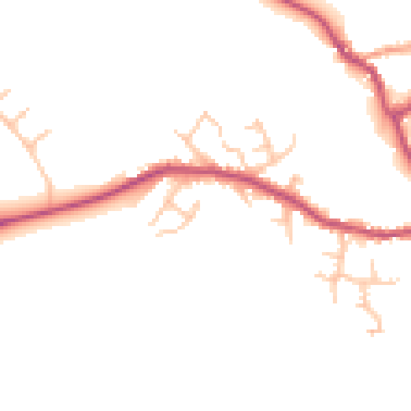 Daytime road noise heatmap for SY11 4DY