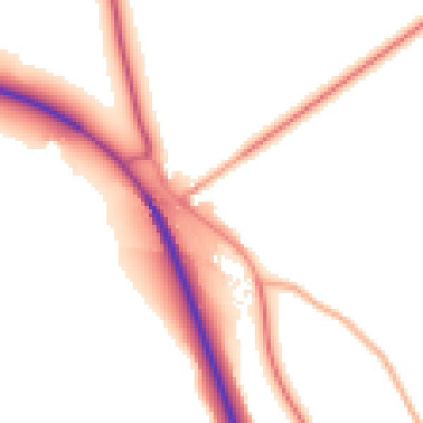 Daytime road noise heatmap for SY11 4ED