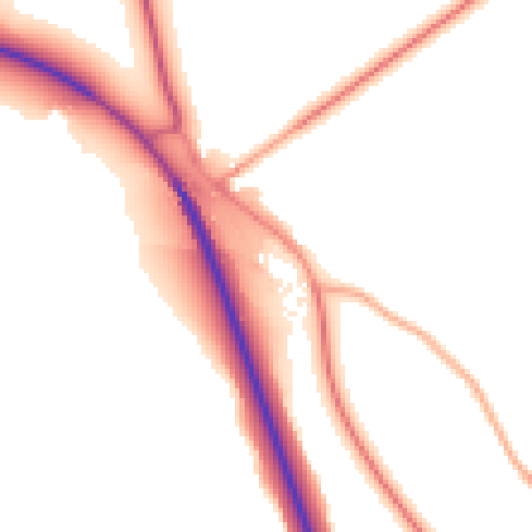 Daytime road noise heatmap for SY11 4FB