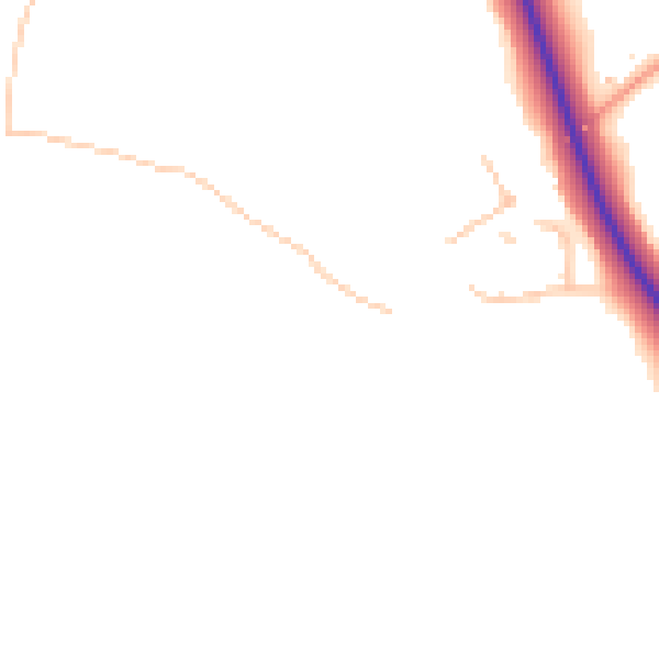 Daytime road noise heatmap for SY11 4LB