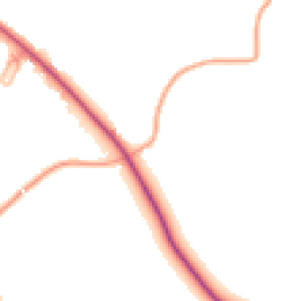 Daytime road noise heatmap for SY11 4NH