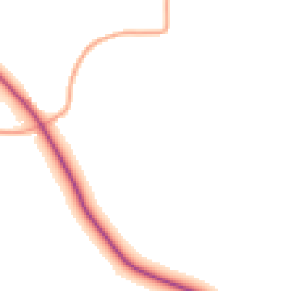Daytime road noise heatmap for SY11 4NQ