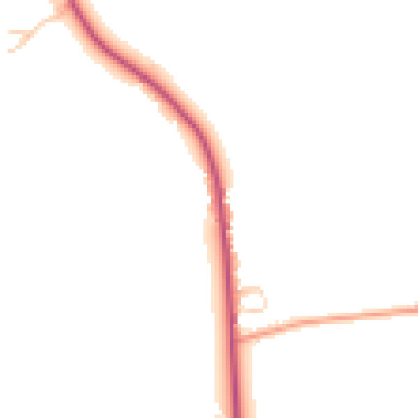 Daytime road noise heatmap for SY11 4PQ