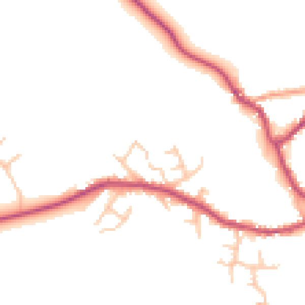 Daytime road noise heatmap for SY11 4PW