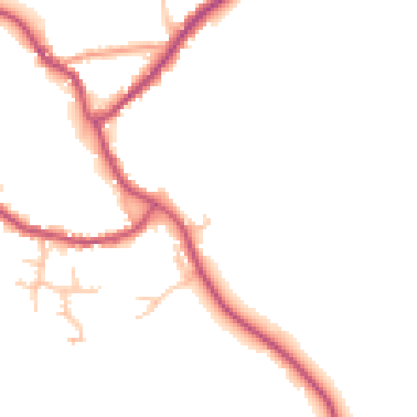 Daytime road noise heatmap for SY11 4PZ