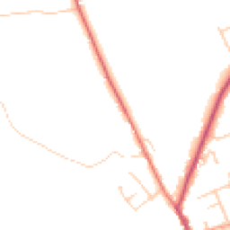 Daytime road noise heatmap for SY14 7BZ
