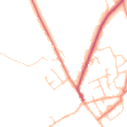 Daytime road noise heatmap for SY14 7DB