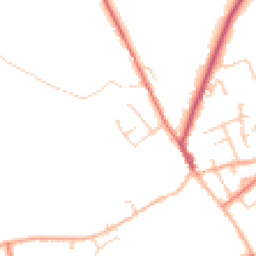 Daytime road noise heatmap for SY14 7FB
