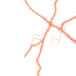Daytime road noise heatmap for SY14 7HE